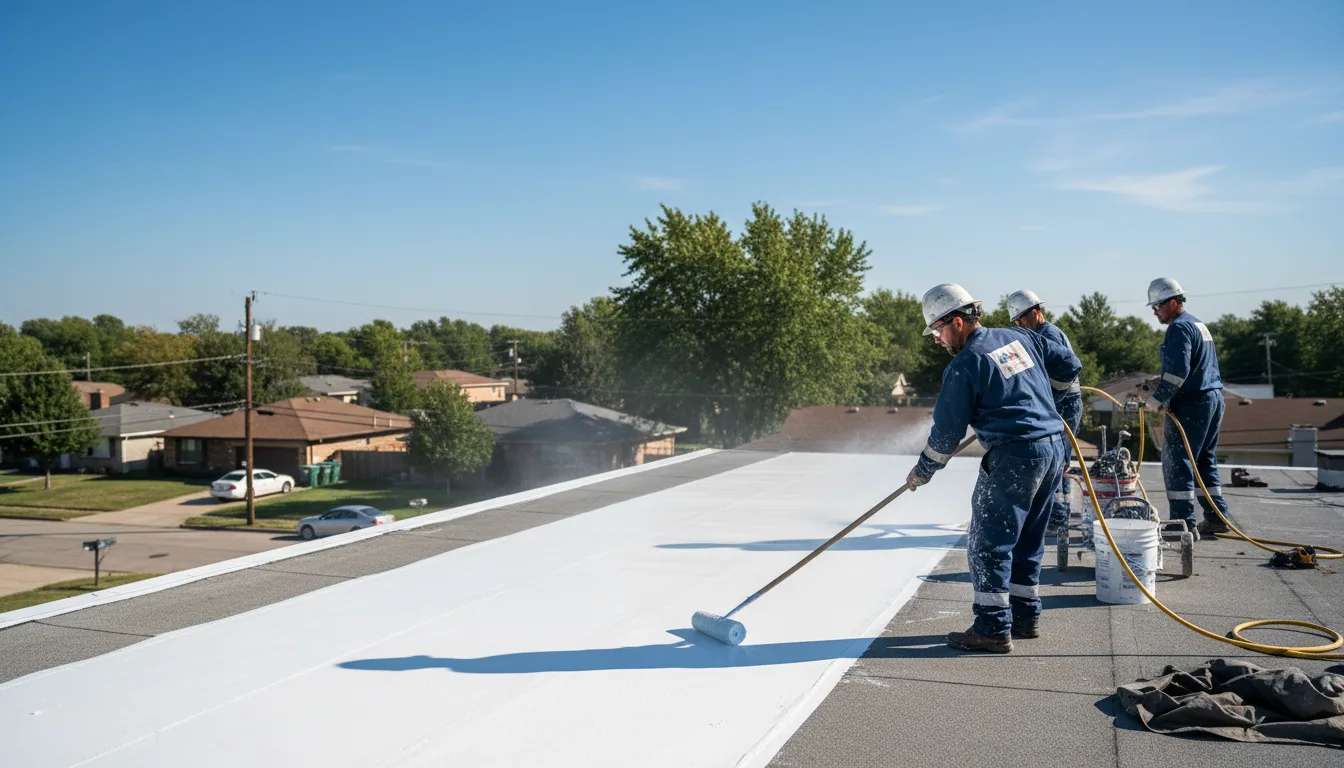 Commercial roof coating in Aubrey, AR near me